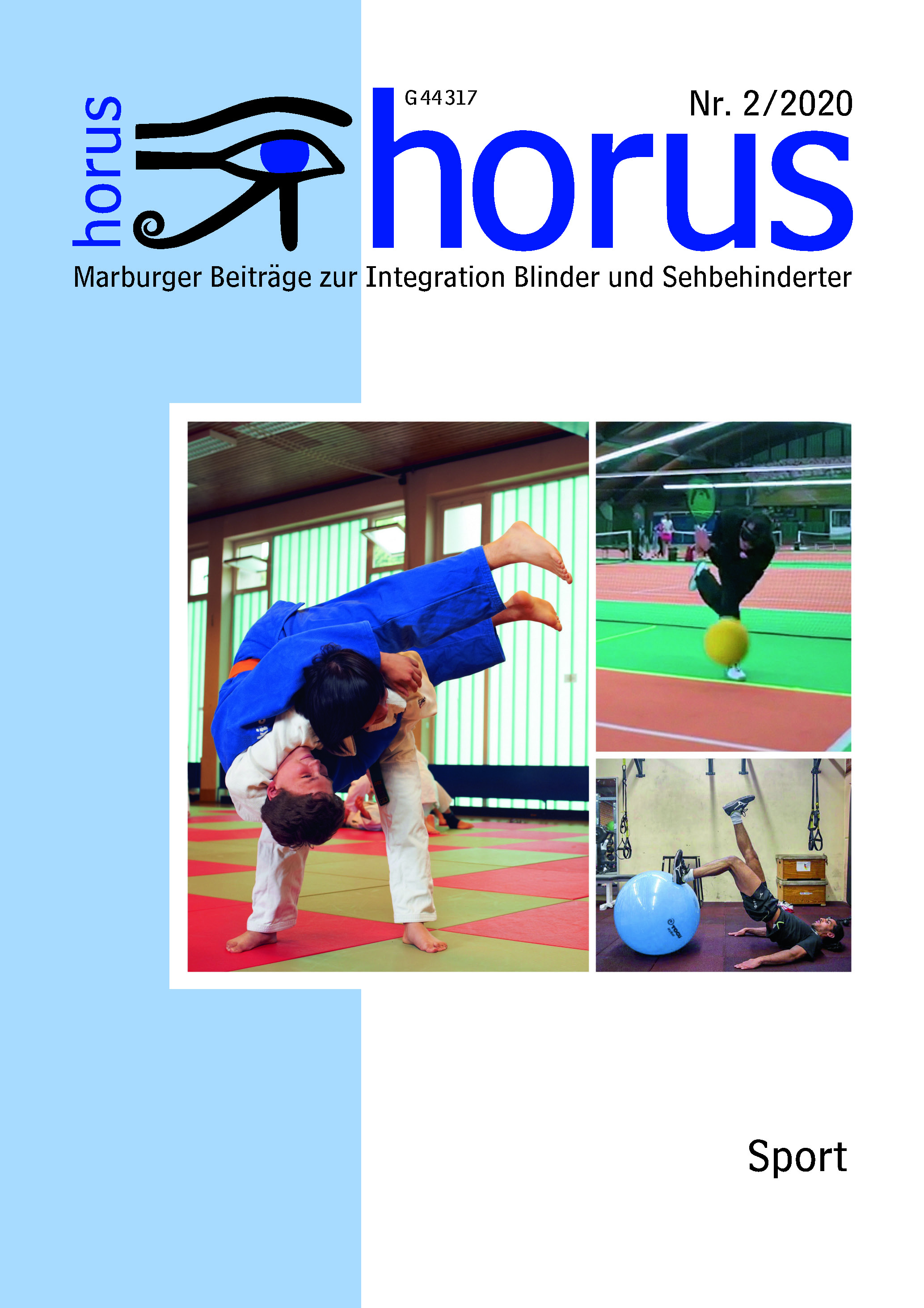 Titelseite horus 2-2020: Collage zum Thema Sport
